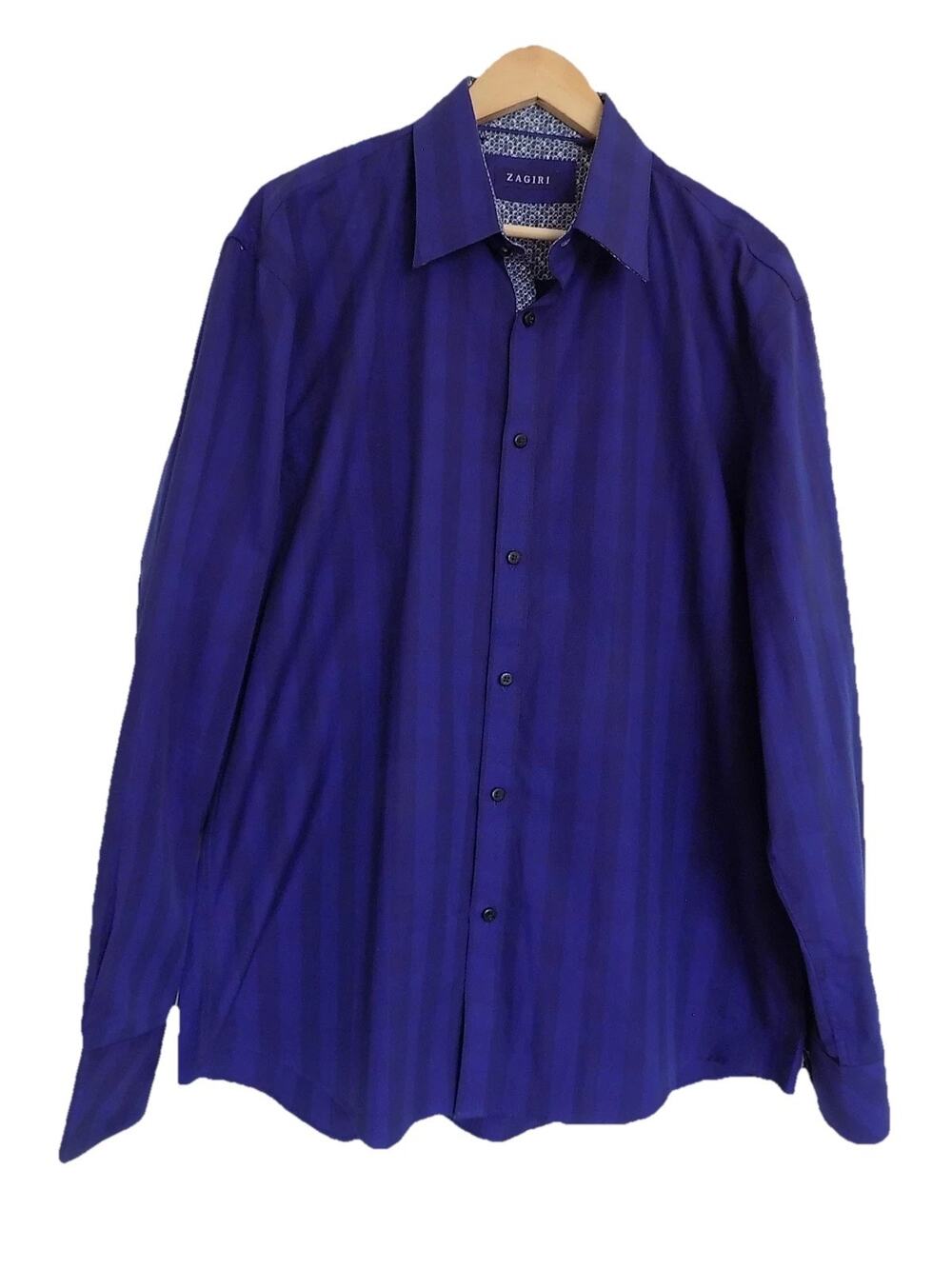 Zagiri mens button front shirt long sleeve size XL